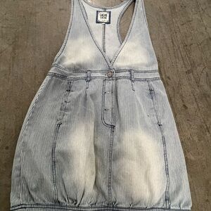 Cache Blue and White Striped overall size L